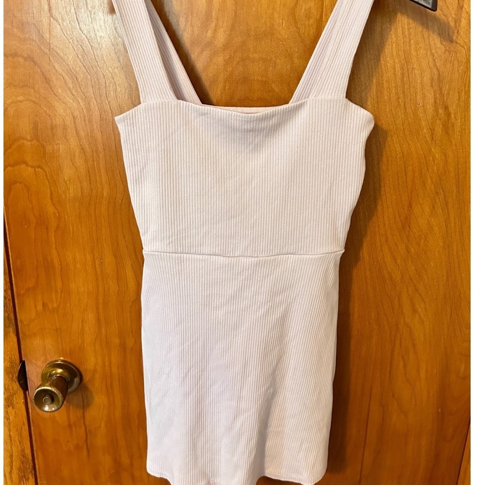PINK Victoria's Secret Ribbed Mini Dress Lavender Purple Cotton Blend Small S